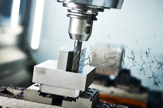 CNC milling machine in a manufacturing shop